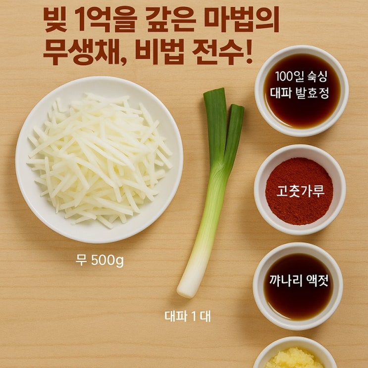  빚 1억 갚고 대박 터진 비법! 김재중 엄마의 마성의 무생채 레시피 전격 해부!