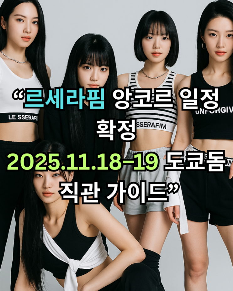   르세라핌 도쿄돔 앙코르 일정 올가이드 (한국 팬 원정 필수 체크)