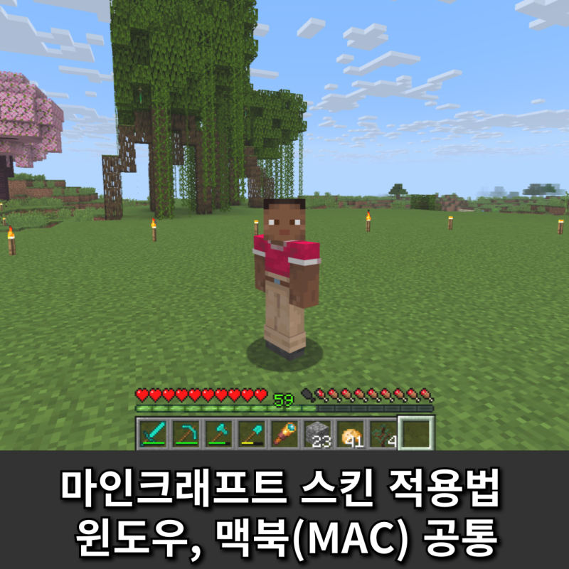 마인크래프트 스킨 적용법 윈도우, 맥북(MAC) 공통 가이드