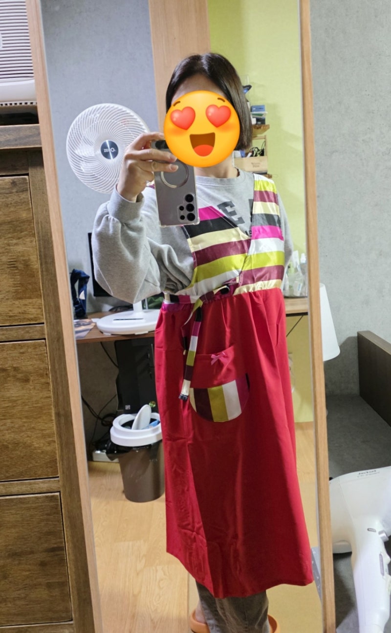명절 개량한복 한복앞치마 어린이집 시니어강사