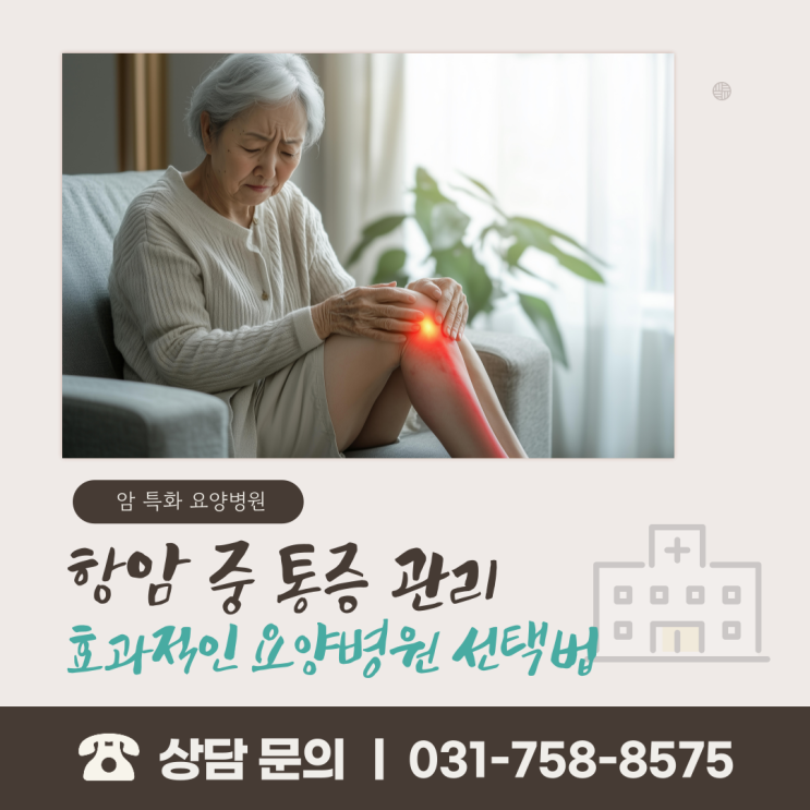  항암 중 통증 관리, 효과적인 요양병원 선택법