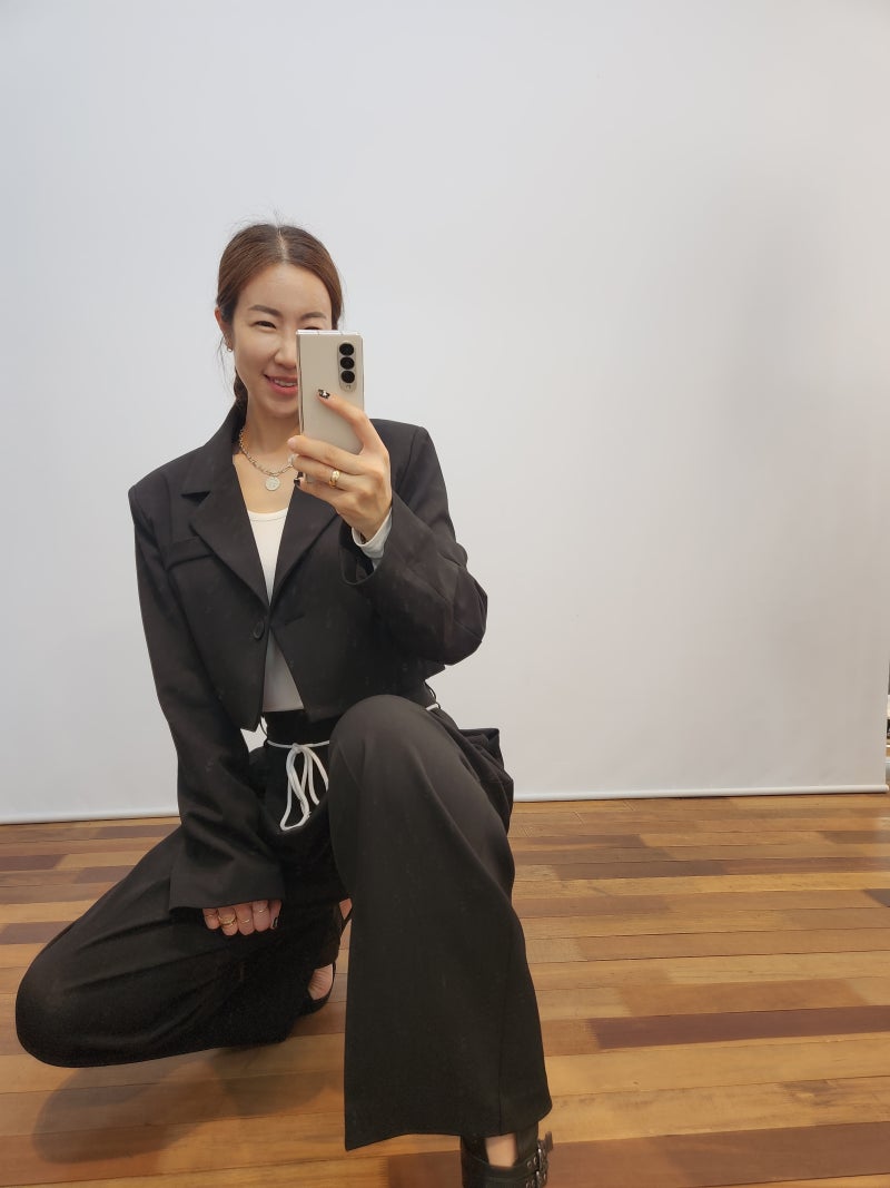 여성크롭자켓 와이드슬랙스 투피스셋업 후기
