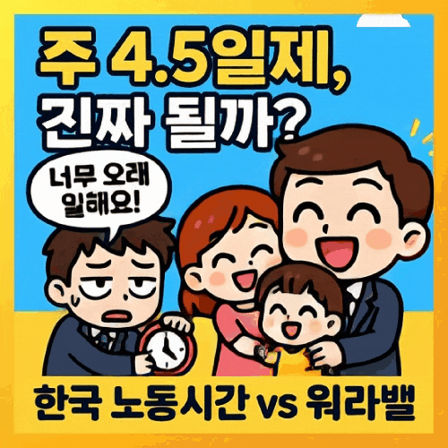  주 4일제 vs 주 4.5일제 한국은 언제 가능할까? 노동생산성과 기업 현실까지 분석