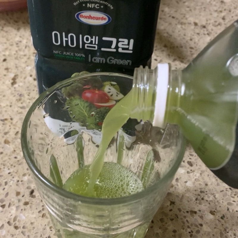 보넬드 아이엠 그린주스 직접 먹어본 찐후기, 케일 브로콜리 사과 주스 착즙 100%주스