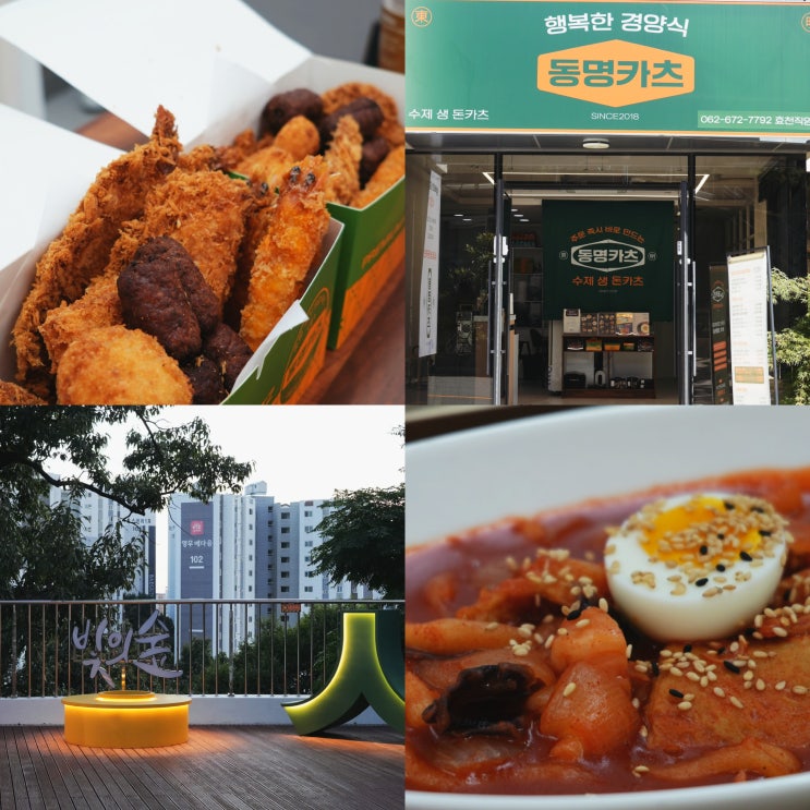  광주 돈까스 맛집 추천 효천지구 동명카츠 광주 나들이 포장 배달