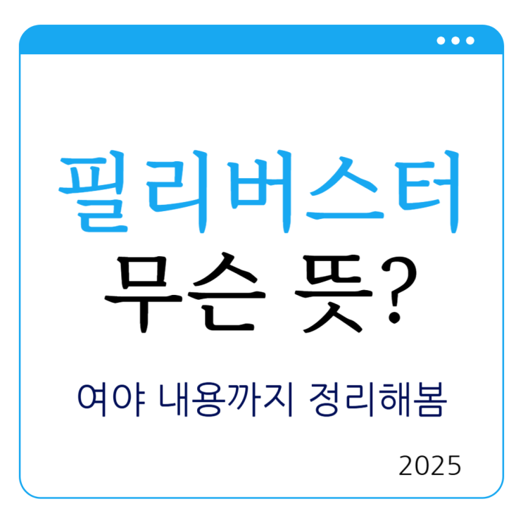 <b>필리버스터</b> 뜻, 역사 노란봉투법 최장시간까지