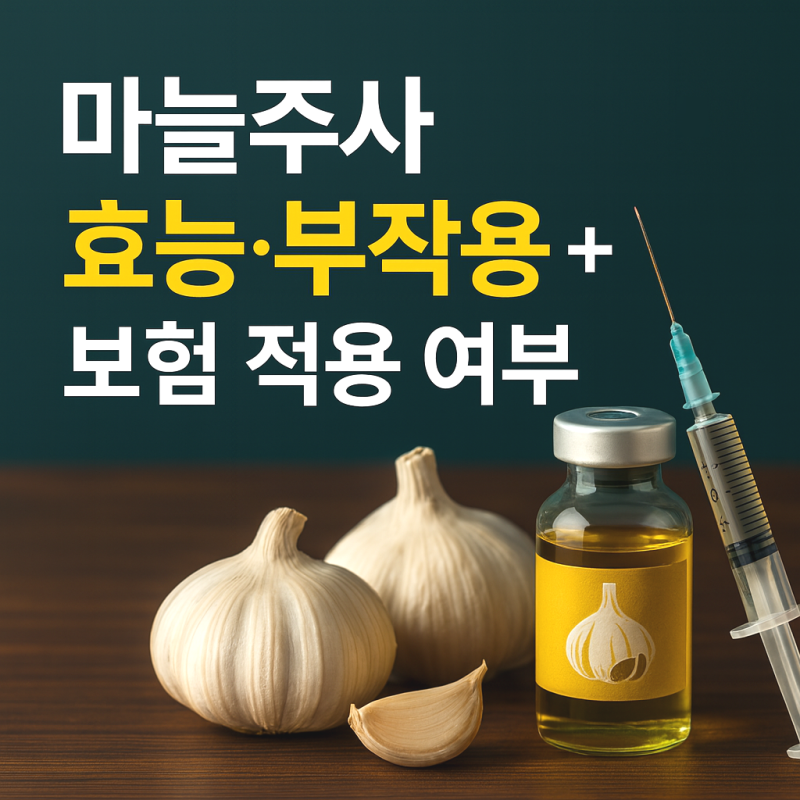 마늘주사 가격·효능·부작용 알아보기기 (실비 적용 가능할까?)