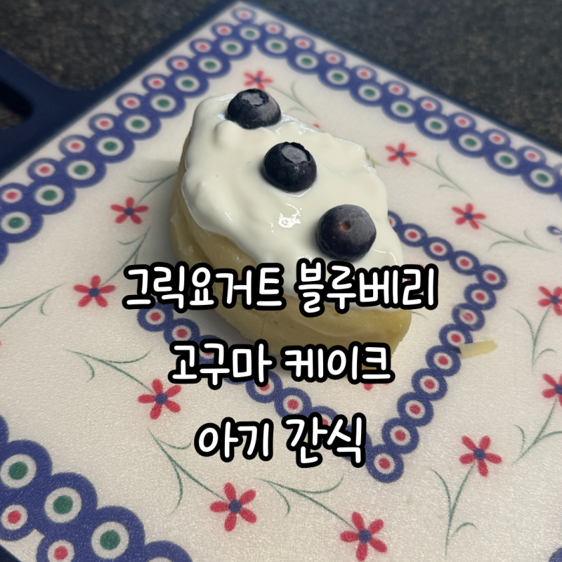 돌아기 간식 고구마 케이크 그릭 요거트 블루베리 케이크 고구마 요리 24개월아기 전자레인....