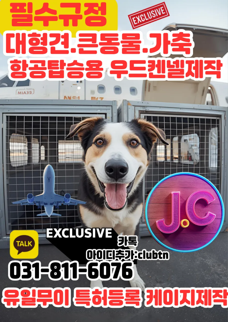  대형견, 특수 동물, 동물원·아쿠아리움 전문 이송 운송 카고 비행기 항공 케이지 켄넬 전문제작
