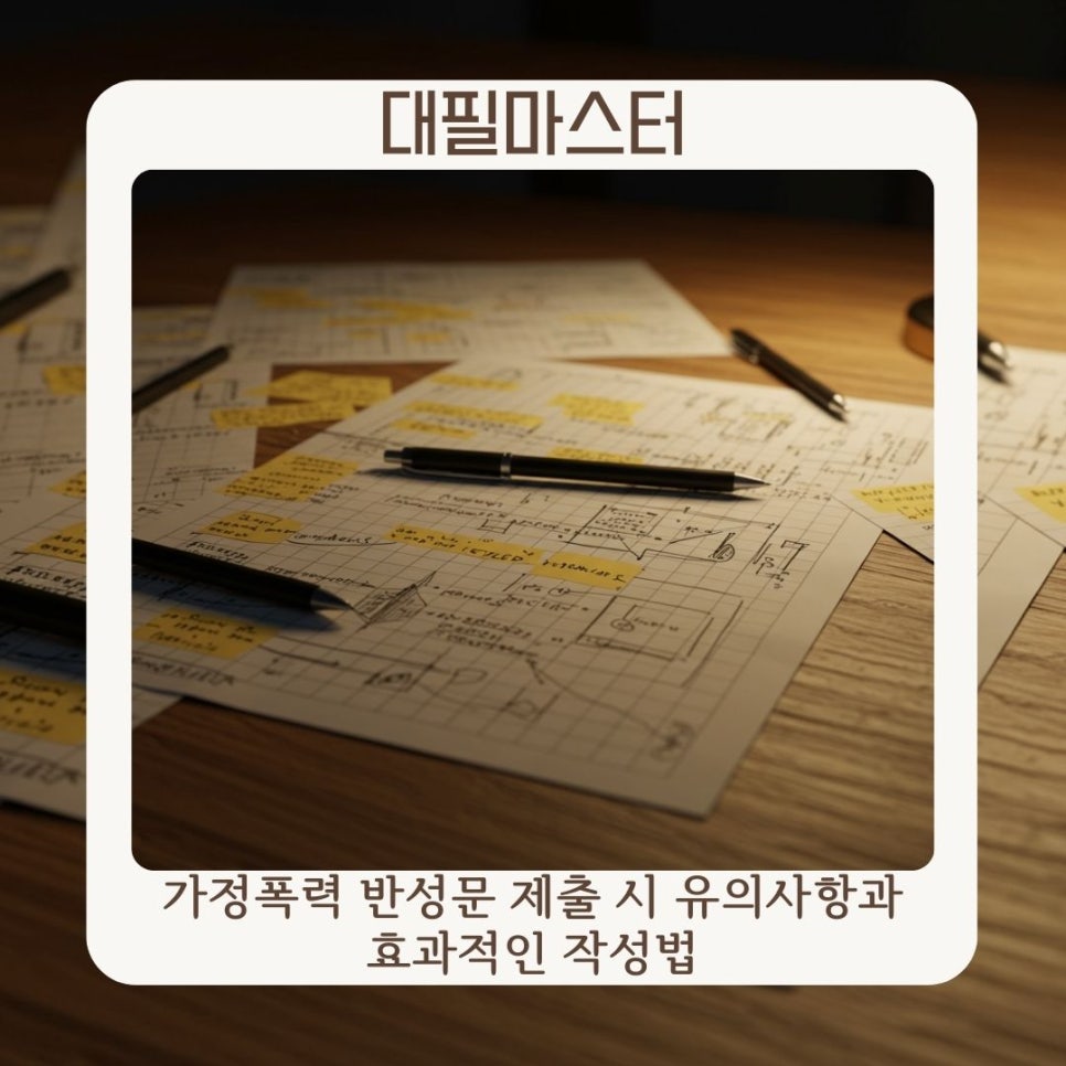 가정폭력 반성문 제출 시 유의사항과 효과적인 작성법