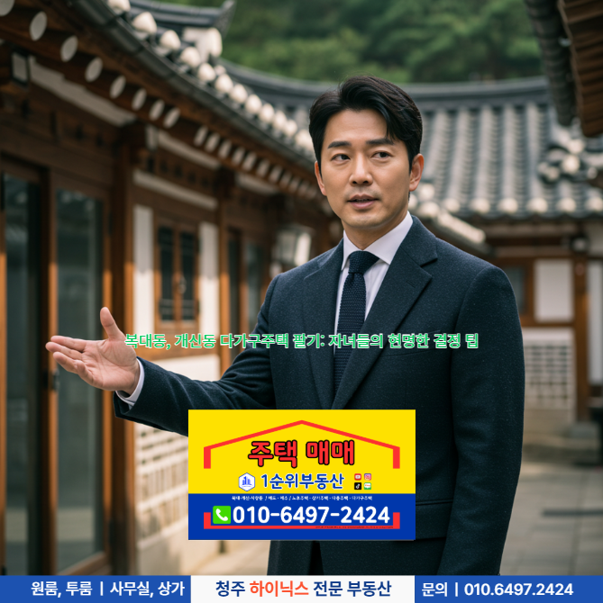  복대동, 개신동 다가구주택 팔기: 자녀들의 현명한 결정 팁
