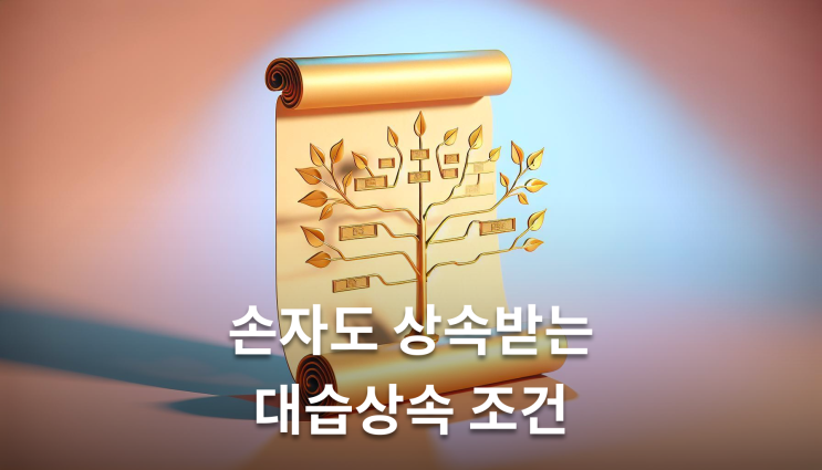  상속순위 대습상속 손자 상속권 이렇게 준비하세요