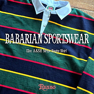 [잡화점서울] 바바리안 럭비티 12oz A&SH 스트라이프 Barbarian Sportswear Rugby Shirt 제품 리뷰ㅣ착용....