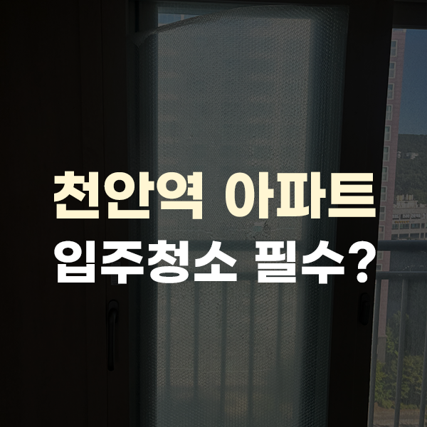  천안역 아파트, 두정동과 백석동 입주청소, 이사하신다면 필수