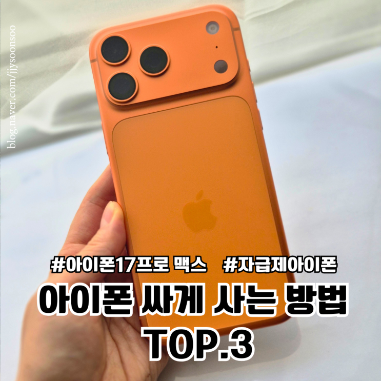  아이폰17 싸게 사는 방법 TOP.3 내돈내산