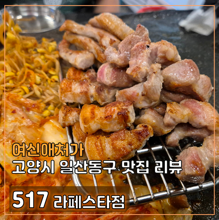  일산 장항동 라페스타 삼겹살 가성비 맛집, 한돈 전문 517 라페스타점