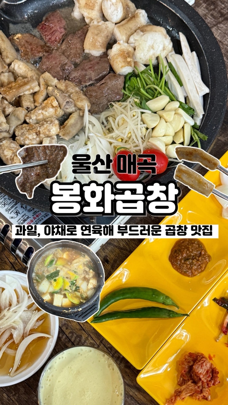  과일과 야채로 연육해 잡내없이 부드러운 매곡 울산곱창 봉화곱창