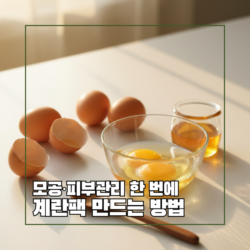 계란팩 만드는 방법부터 효능까지, 노른자팩과 흰자팩 활용법