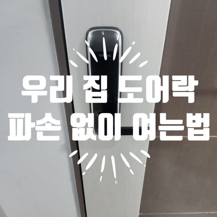  김포열쇠 긴급출동! 구래동 탱크 도어락 비밀번호 분실 비파손 개문 출장