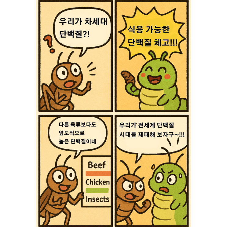   “소·닭고기보다 단백질 많다?” 미래 식량으로 떠오른 식용곤충 ️