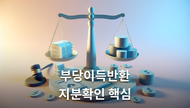  부당이득반환청구 지분확인소송 집합건물은 다릅니다