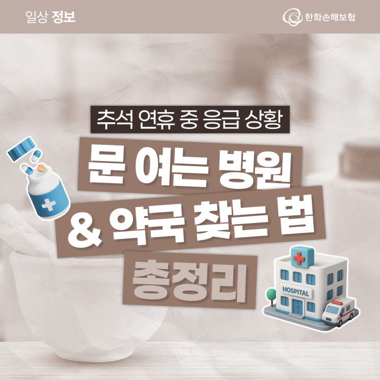 <b>추석 연휴</b> 중 응급 상황, 문 여는 <b>병원</b> & 약국 찾는 법 총정리