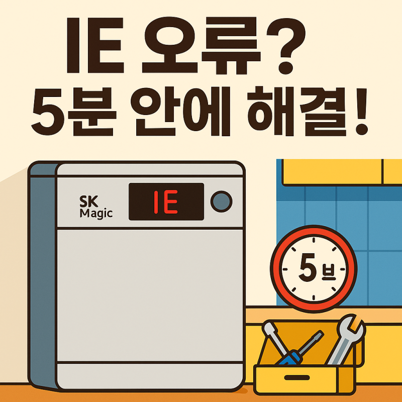SK매직 식기세척기 IE 에러 원인과 5분 만에 해결하는 방법