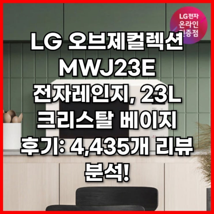  LG 전자레인지 추천 오브제컬렉션 MWJ23E , 23L 사용 리뷰 후기