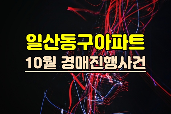  25년 10월 일산동구 아파트경매 진행물건 요약