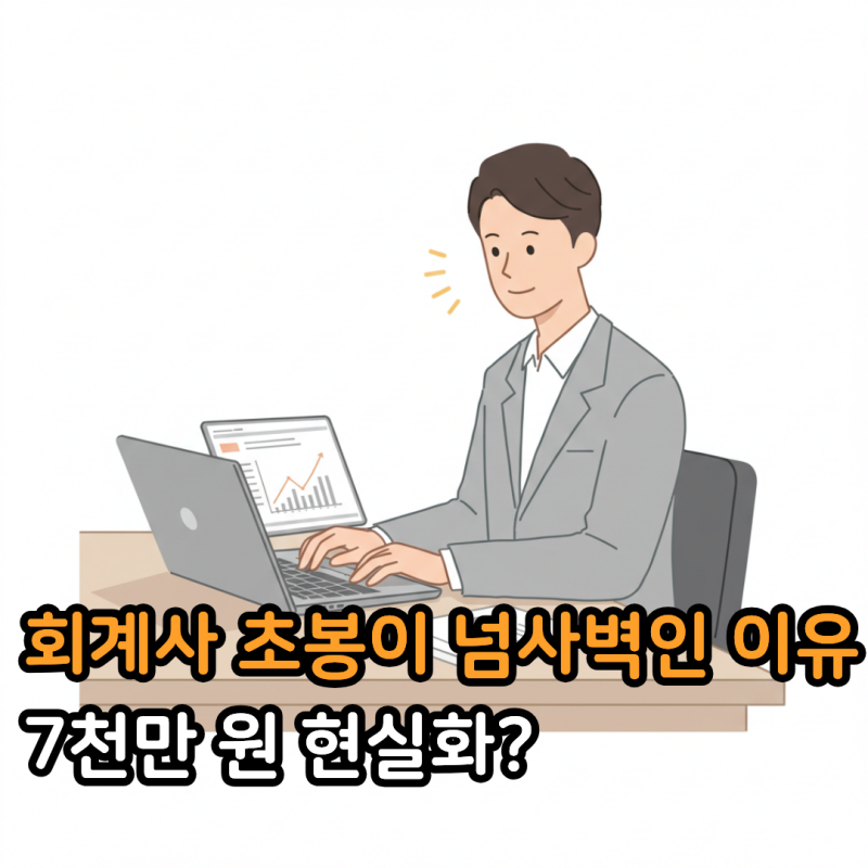 회계사 초봉이 넘사벽인 이유 7천만 원 현실화?