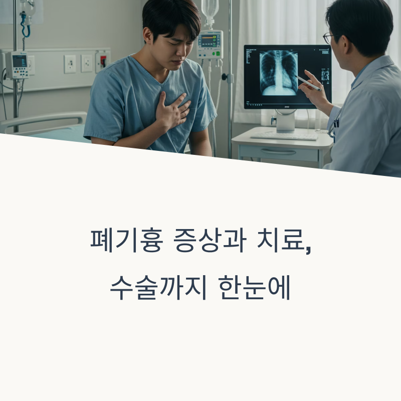 폐기흉 증상과 치료, 수술까지 한눈에