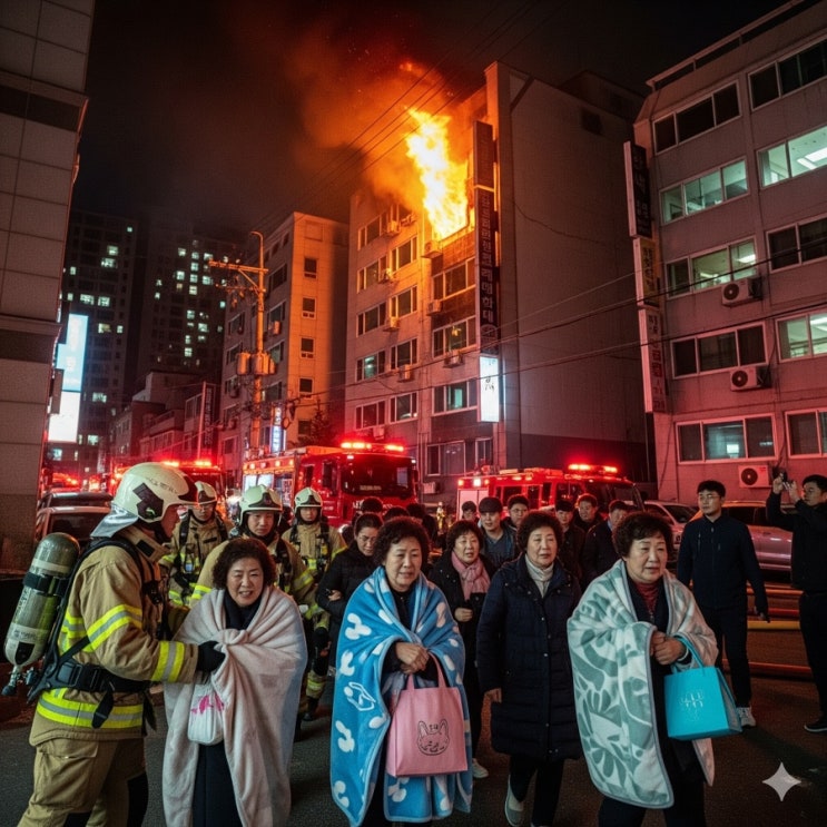  [화재속보] 9월 26일  서울 강동구 명일동 고시원 화재 발생! 9명 구조, 32명 긴급 대피! 