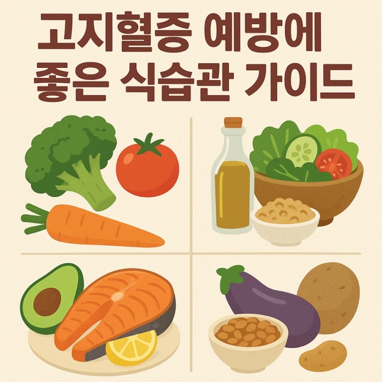  고지혈증 예방에 좋은 식습관 가이드