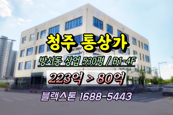  청주 상당구 빌딩 경매 4층 통건물 220억 80억 유치권사건