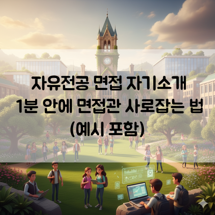  [세종시 면접] 자유전공 면접, 1분 자기소개로 끝내는 합격 전략! (예시 포함)