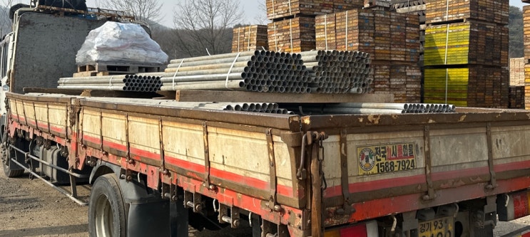  비계파이프 48.6mm * 2.3T * 3M 중고 및 신재 (Scaffolding Pipe)