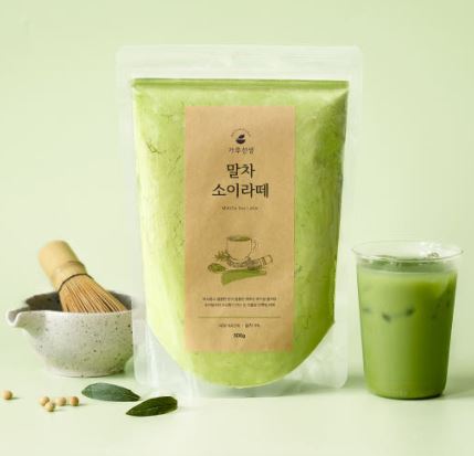  프리미엄 제주 말차 소이 라떼 500g | 순 식물성 녹차 파우더로 집에서 즐기는 카페급 말차