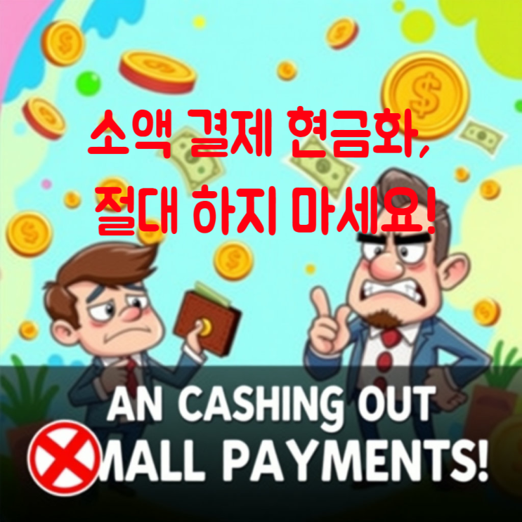  소액 결제 현금화, 절대 하지 마세요!