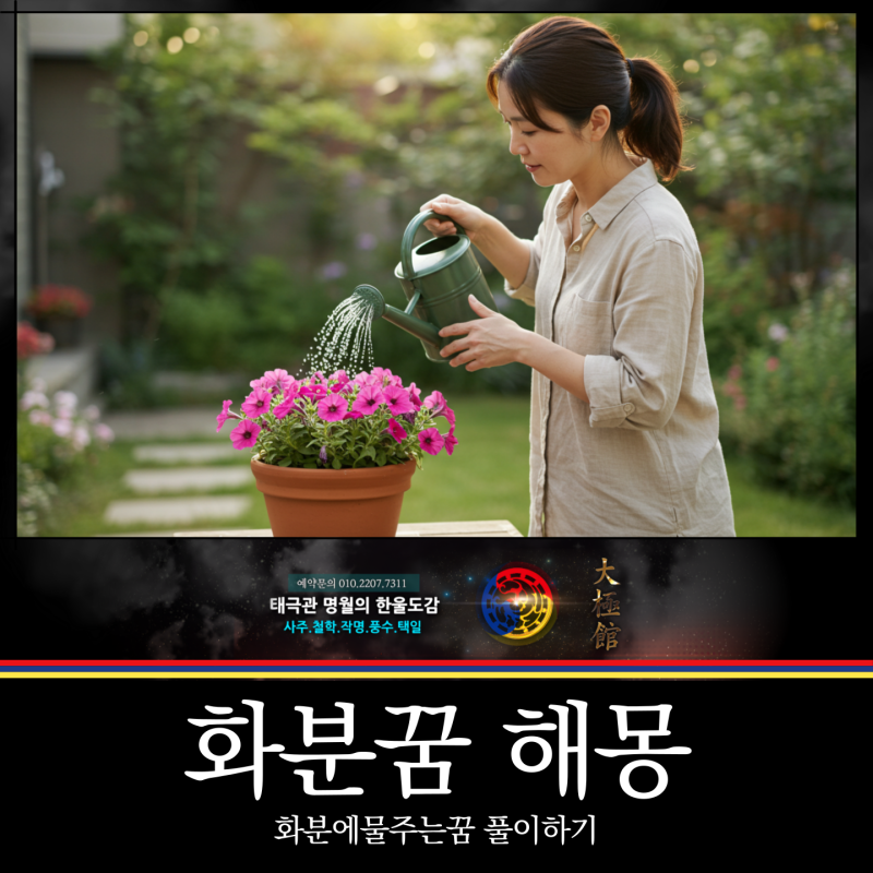 화분꿈 해몽, 화분에물주는꿈 풀이하기