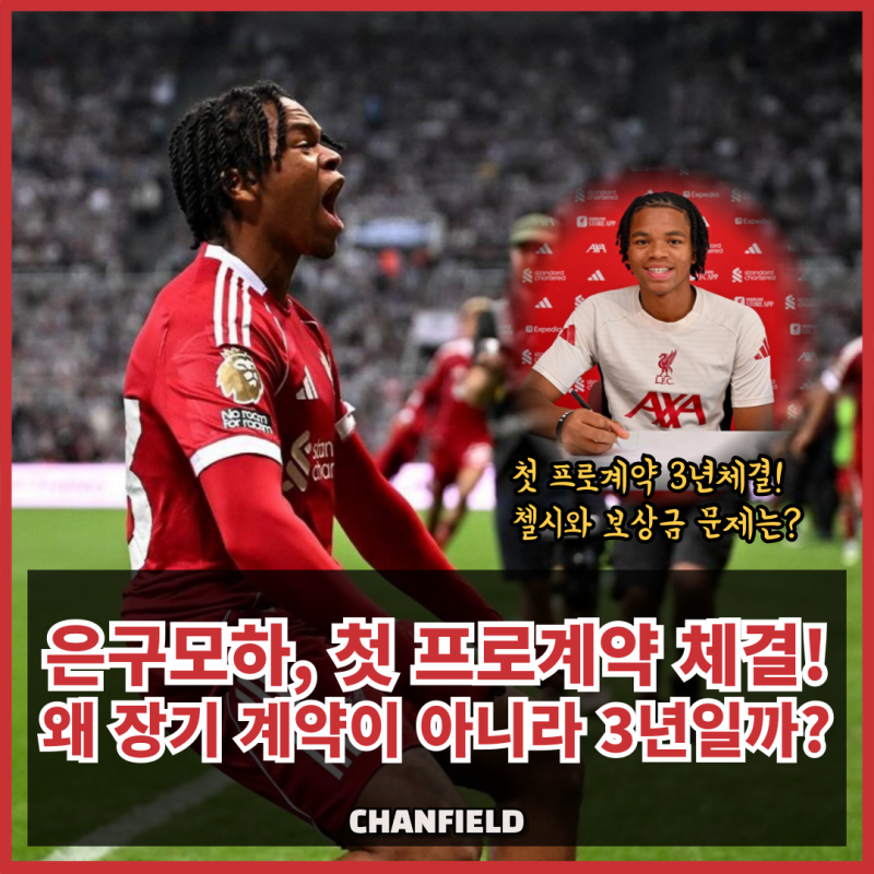[오피셜] 리버풀 은구모하, 첫 프로 계약 체결! 왜 3년 계약일까? 첼시와 보상금 문제까지