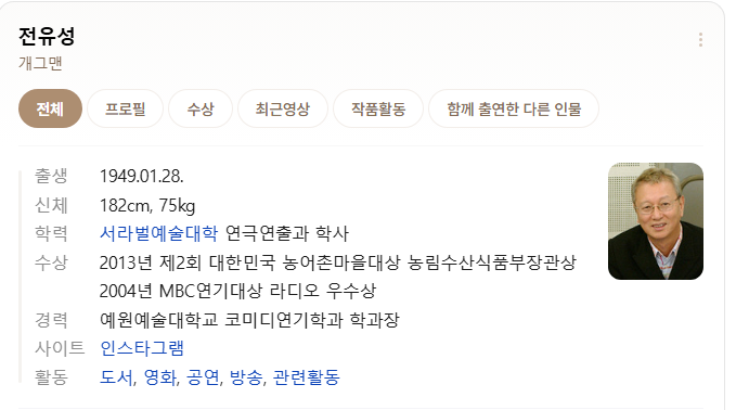  전유성 프로필과 생애 ― 한국 개그계의 거장, 웃음을 남기고 떠나다