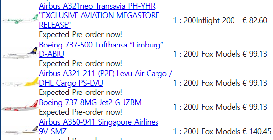  1:200 jc wings, jfox 프리오더, 대한항공 A321neo HL8509, 737MAX8 HL8567 프리오더