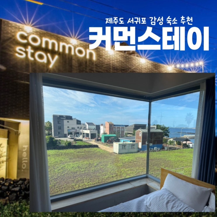  서귀포 감성 숙소 추천 커먼스테이 제주도 가성비 오션뷰 펜션