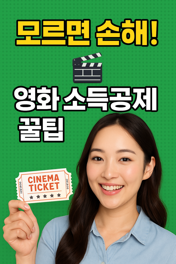  모르면 손해! 영화 소득공제 꿀팁