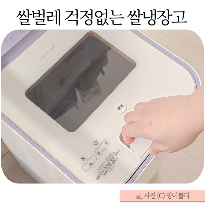 냉장고 쌀 보관통 락앤락 진공쌀통 쌀벌레 없는 진공쌀냉장고