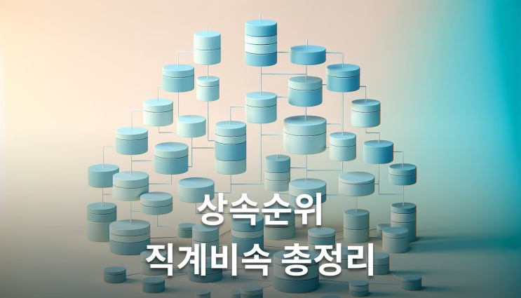  상속순위직계비속 자녀 손자 우선순위 정리