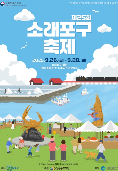 가을바다 물들이는 축제의 열기’ 제25회 소래포구축제 26일 개막