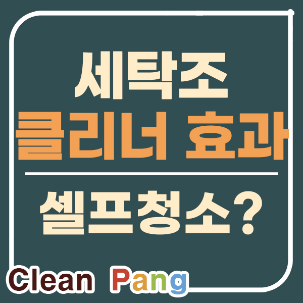  세탁기청소 2탄 : 세탁조 클리너로 부족한 진짜 이유
