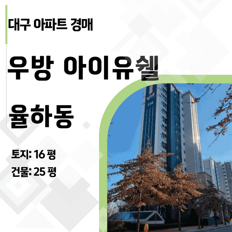  2억으로 대구 역세권 아파트 사는 법! 율하 우방아이유쉘 경매, 지금이 기회!