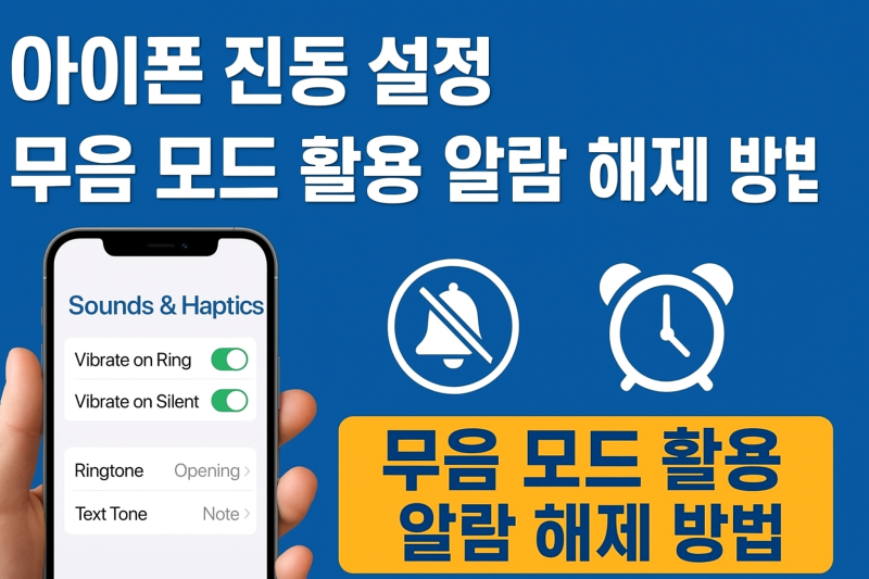 아이폰 진동 설정과 무음 모드 활용, 알람 해제 방법